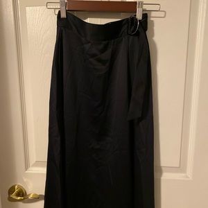 H&M Silk Black Skirt